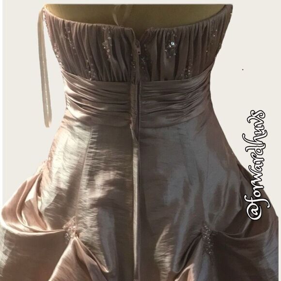 Prom-Ready Christian Michele Strapless Rose Belle Gown - Size 2 - Picture 13 of 13